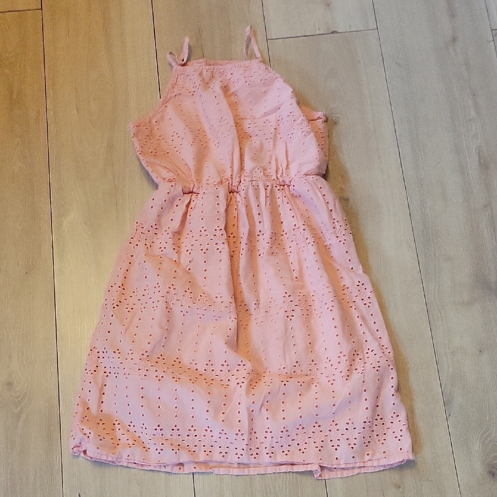 Old Navy Light Pink Eyelet Kids Dress - Picture 4 of 4